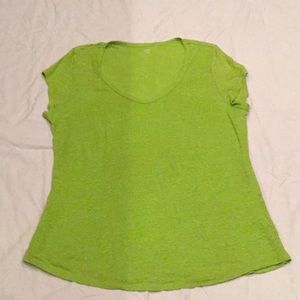 Crown & Ivy L Lime Green Shirt
